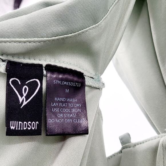 Windsor Mint Green Cropped Bustier Corset Off-the-Shoulder Top Women's Size M - Picture 4 of 5